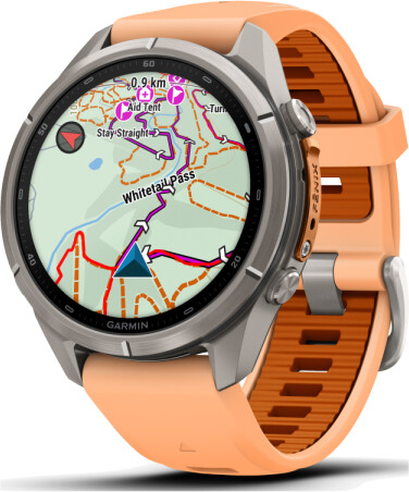 Garmin fenix® 9 Pro 43mm Titan mit Silikon-Armband Shell Pink/Autumn Orange LTE, Bild 4