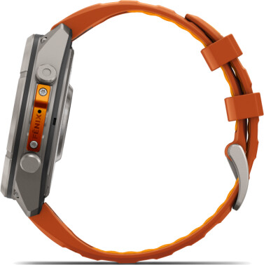 Garmin fenix® 9 Pro 47mm Titan mit Silikon-Armband Autumn Orange/Spark Orange LTE, Bild 2