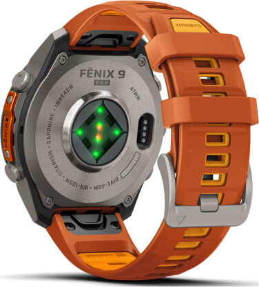 Garmin fenix® 9 Pro 47mm Titan mit Silikon-Armband Autumn Orange/Spark Orange LTE, Bild 5