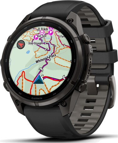 Garmin fenix® 9 Pro 47mm Carbongrau DLC Titan mit Silikon-Armband Schwarz/Kieselgrau LTE, Bild 4