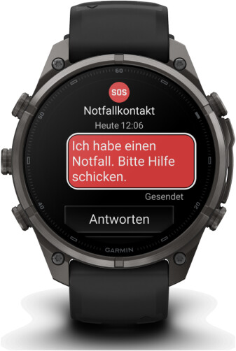 Garmin fenix® 9 Pro 47mm Carbongrau DLC Titan mit Silikon-Armband Schwarz/Kieselgrau LTE, Bild 6