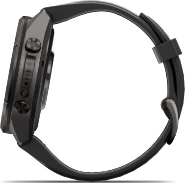 Garmin fenix® 9 Pro 43mm Carbongrau DLC Titan mit Silikon-Armband Schwarz/Kieselgrau LTE, Bild 2