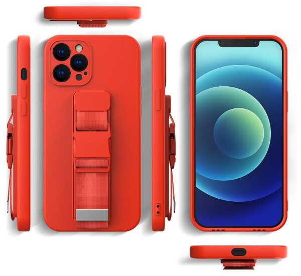Hurtel Rope Case Gelhülle mit Kette & Trageband für iPhone 13 Pro Max, marineblau, Bild 2