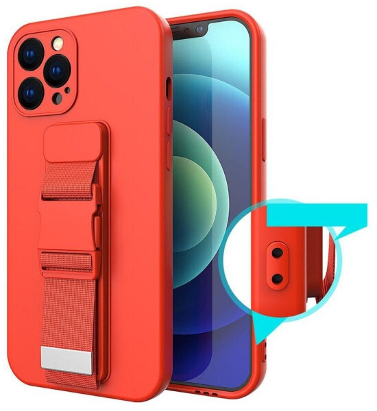 Hurtel Rope Case Gelhülle mit Kette & Trageband für iPhone 13 Pro Max, marineblau, Bild 7