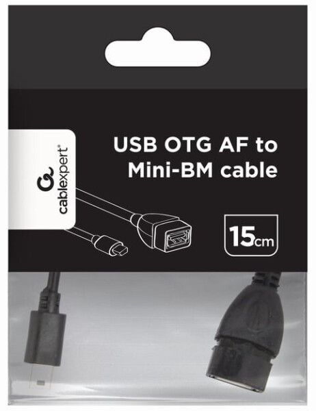 Gembird USB 2.0 OTG-Kabel USB-A Buchse auf Mini-USB-B Stecker, 0.15m (A-OTG-AFBM-002)
