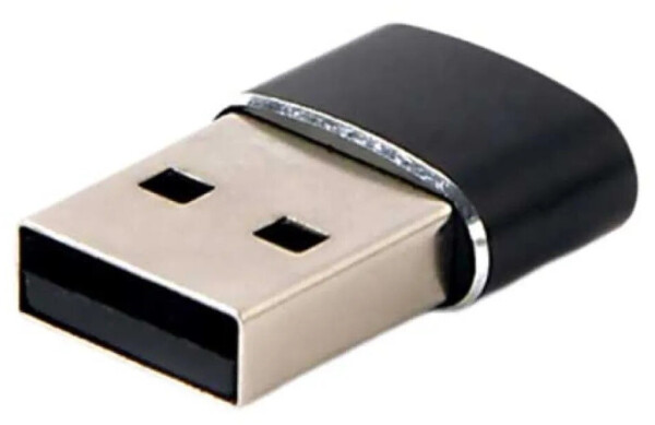 Gembird USB-A auf USB-C Adapter, schwarz (A-USB2-AMCF-02), Bild 2