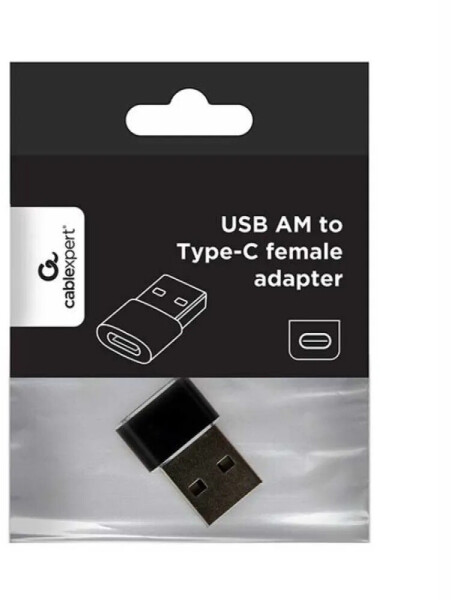 Gembird USB-A auf USB-C Adapter, schwarz (A-USB2-AMCF-02), Bild 3