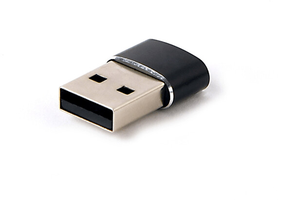 Gembird USB-A auf USB-C Adapter, schwarz (A-USB2-AMCF-02), Bild 5