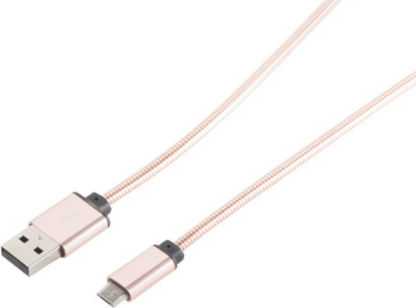 Shiverpeaks USB 2.0 Kabel A auf Micro-B 1,0m roségold (14-11002)