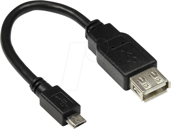 Good Connections USB 2.0 OTG Adapterkabel Micro B Stecker auf A Buchse, schwarz, 0,1m (2511-OTG), Bild 5