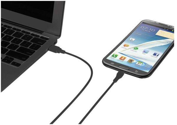 Renkforce USB 2.0 Kabel USB-A auf Micro-B 1m schwarz (RF-4316220), Bild 2