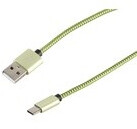 Shiverpeaks USB-Kabel 2.0 Typ-A auf Typ-C Nylon grün 0,9m (14-50119), Bild 2