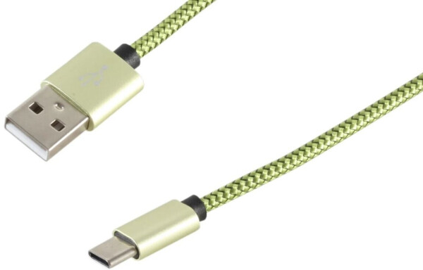 Shiverpeaks USB-Kabel 2.0 Typ-A auf Typ-C Nylon grün 0,9m (14-50119), Bild 3