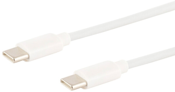 S-Conn USB-C Ladekabel 2.0, ABS, weiß, 1,5m (14-12052), Bild 4