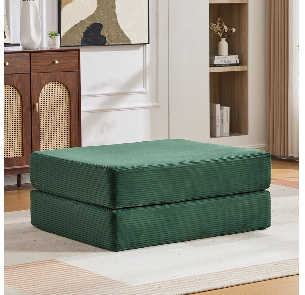 Stilvora Klapphocker aus Cord, ausklappbar zum Sessel, smaragdgrün (KABKNT346QX) ab 179,99 € (Oktober 2026)