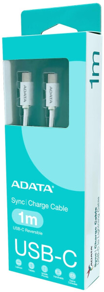 ADATA USB-C auf USB-C Kabel 1m USB 2.0 100W weiß (CACC-100PN-WH), Bild 5