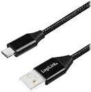 LogiLink USB 2.0 Kabel Typ-A zu Micro-USB, schwarz, 0,3m (CU0143)