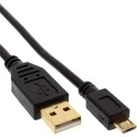 InLine Micro-USB 2.0 Kabel USB-A auf Micro-B, vergoldete Kontakte, 0,5m (31705P)