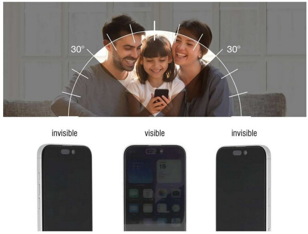 DeLock iPhone 17 Schutzfolie 2,5D Tempered Glass, Anti-Spy (81649), Bild 2