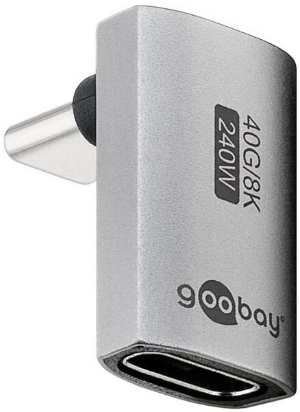 Goobay USB4 USB-C Adapter 90° vertikal, Stecker auf Buchse (74442)