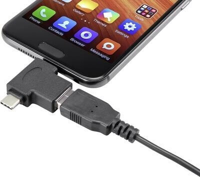 Renkforce USB 3.2 Gen 1 Adapter 2-in-1 USB-C/Micro-B auf USB-A, OTG, vergoldet (RF-4541490)