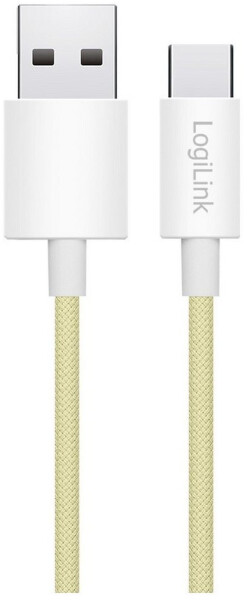 LogiLink USB 2.0 Kabel USB-A zu USB-C 1,5m 60W gelb Nylon (CU0334), Bild 6