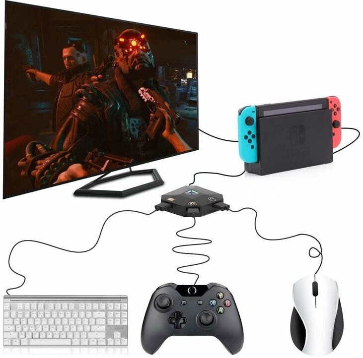 INF Maus-/Tastaturadapter für Nintendo Switch, PS4, Xbox One/360