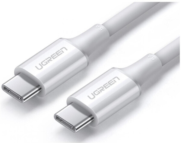 Ugreen US300 USB-C auf USB-C Kabel 2.0, 5A, 1m, weiß (US300)