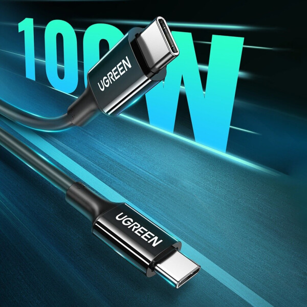 Ugreen US300 USB-C auf USB-C Kabel 2.0, 5A, 1m, weiß (US300), Bild 2