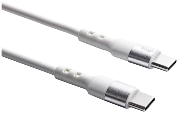 Akyga USB-C auf USB-C Kabel 0,50m weiß (AK-USB-39), Bild 2