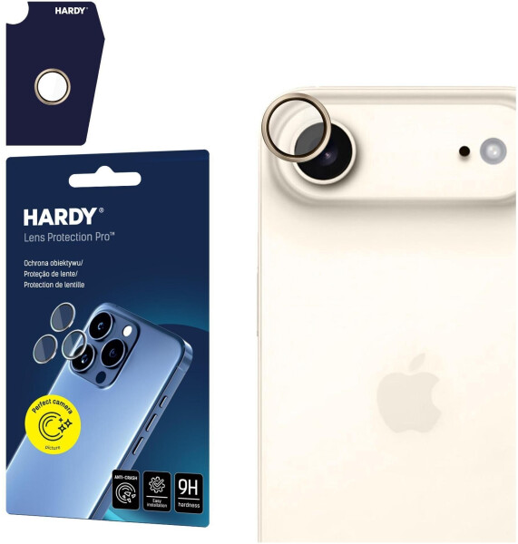 3mk Lens Protection Pro Kameraschutzglas Metallrahmen, gold (iPhone Air)