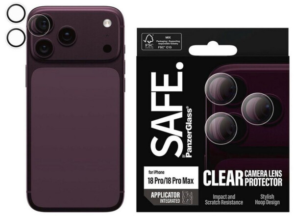 PanzerGlass SAFE Kameraschutz iPhone 17/18 Pro/Pro Max, transparent (SA23766)