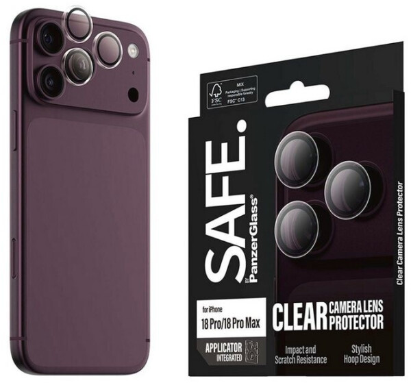 PanzerGlass SAFE Kameraschutz iPhone 17/18 Pro/Pro Max, transparent (SA23766), Bild 10
