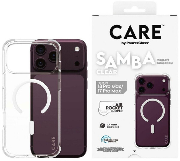 PanzerGlass Samba Case iPhone 17/18 Pro Max transparent weiß MagSafe (CR27129)