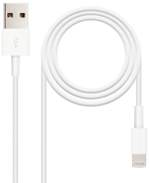 Nanocable Lightning auf USB 2.0 Kabel, Stecker/Stecker, 1m, weiß (10.10.0401)