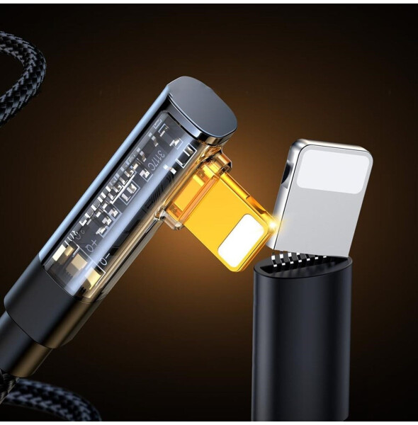 Joyroom S-UL012A6 USB-A auf Lightning Winkelkabel 2,4A 1,2m schwarz (S-UL012A6), Bild 6