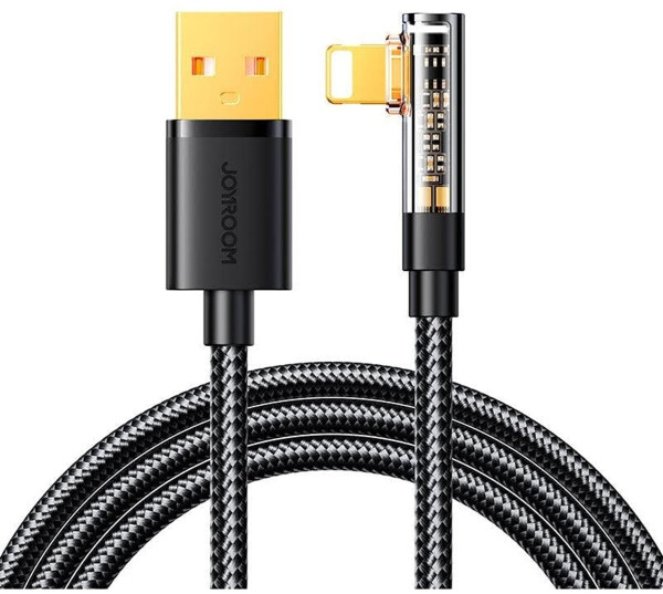 Joyroom S-UL012A6 USB-A auf Lightning Winkelkabel 2,4A 1,2m schwarz (S-UL012A6), Bild 9