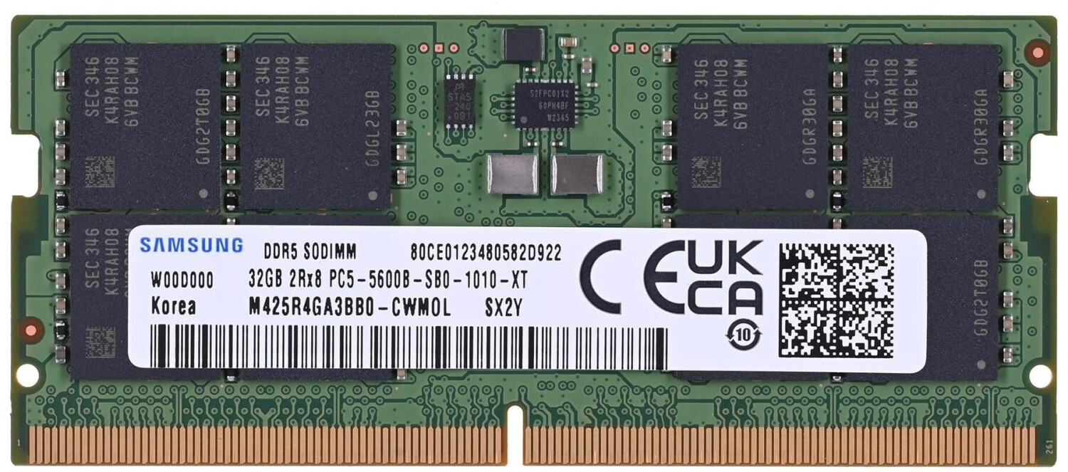 SAMSUNG DDR5 16GB×2枚 32GB 5600MHZ SODIMM Samsung SO-DIMM 32GB DDR5 2Rx8 5600MHz (M425R4GA3BB0-CWM) ab 589