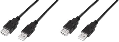 Aisens USB 2.0 Verlängerungskabel Typ A Stecker/Buchse 1m schwarz (A101-0015), Bild 4