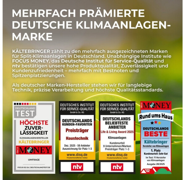 Kältebringer Split-Klimaanlage 9000 BTU 2,8 kW mit Wandhalterung, Bild 11