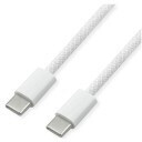 Value USB-C auf USB-C Kabel USB 2.0, 60W, 1m, weiß, Textilmantel (11.99.8340), Bild 5