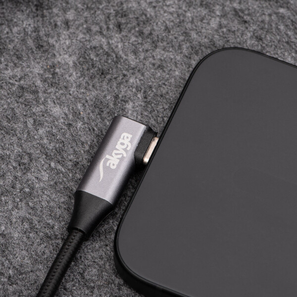 Akyga USB-C auf USB-C Kabel, schwarz, 0,30m (AK-USB-53), Bild 3