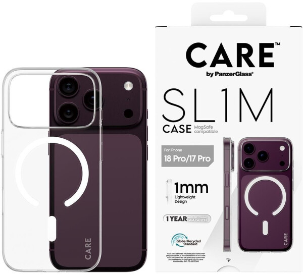 PanzerGlass Slim Case iPhone 17/18 Pro transparent mit MagSafe (CR08831)