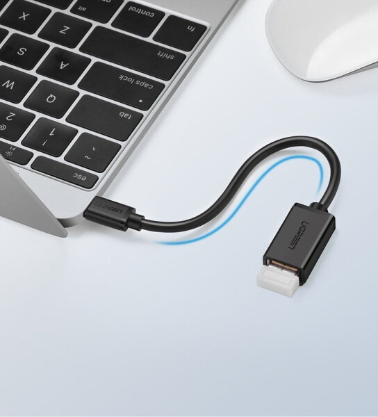 Ugreen USB-C auf USB 3.0 OTG Adapterkabel, schwarz, 0,15m (30701), Bild 5