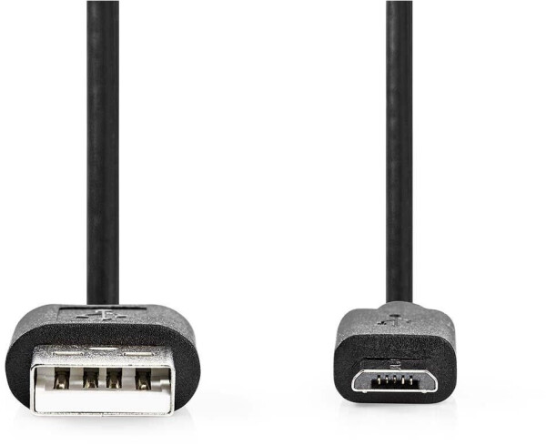 Nedis USB-Kabel Micro-B 2.0 1,00m schwarz (CCGL60501BK10), Bild 2