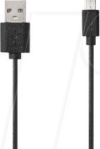 Nedis USB-Kabel Micro-B 2.0 1,00m schwarz (CCGL60501BK10), Bild 5