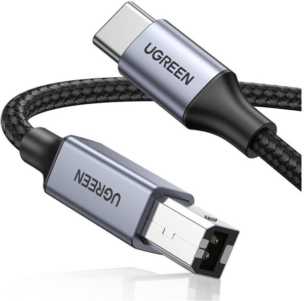 Ugreen USB-C auf USB-B Druckerkabel, geflochten, 1m, schwarz (45034)