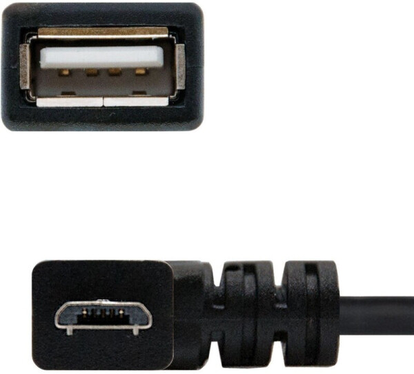 Nanocable USB 2.0 OTG-Kabel Micro B/M-A/H gewinkelt 15cm schwarz (10.01.3600), Bild 2