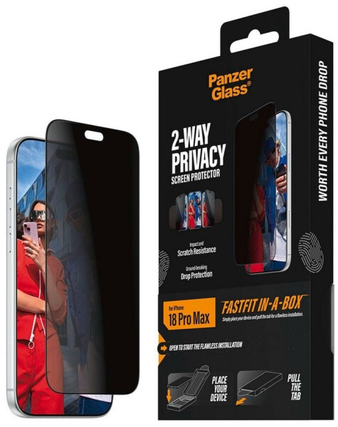 PanzerGlass 2-Way Privacy Displayschutz iPhone 17/18 Pro Max Ultra-Wide FastFit (PG14695), Bild 16