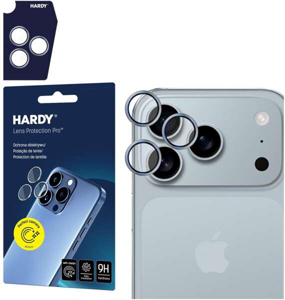 3mk Hardy Lens Protection Pro Kamera-Schutzglas für iPhone 17 Pro / 17 Pro Max, titan grau